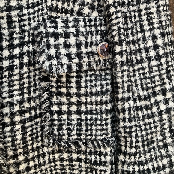 Vintage Tweed Wool Houndstooth Brooks Brothers Long Coat - Picture 8 of 10